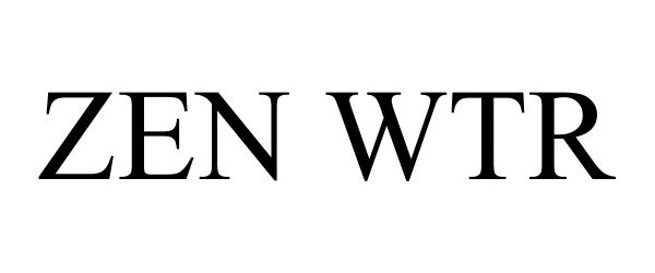 Trademark Logo ZEN WTR