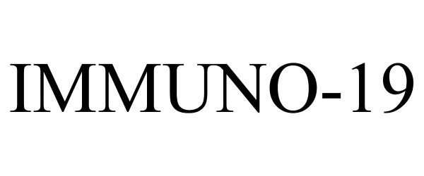 Trademark Logo IMMUNO-19