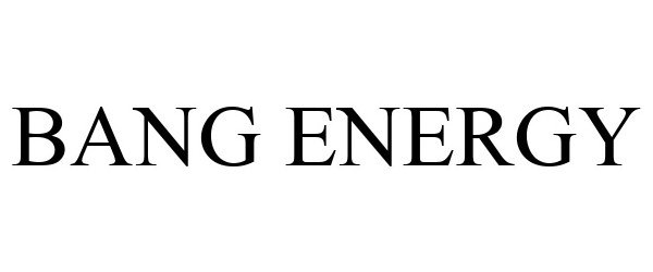 Trademark Logo BANG ENERGY