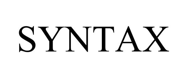 Trademark Logo SYNTAX