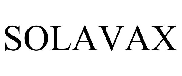 Trademark Logo SOLAVAX