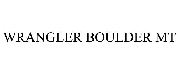  WRANGLER BOULDER MT