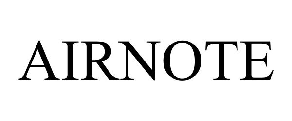 Trademark Logo AIRNOTE