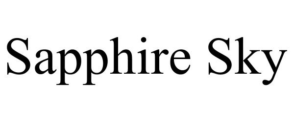 Trademark Logo SAPPHIRE SKY