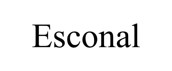 Trademark Logo ESCONAL
