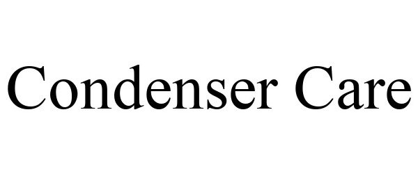 Trademark Logo CONDENSER CARE