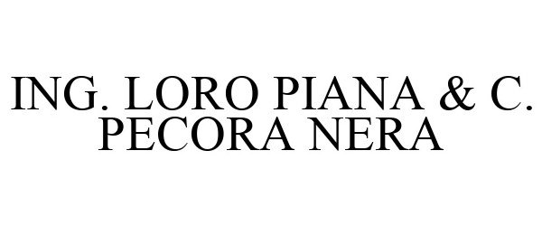  ING. LORO PIANA &amp; C. PECORA NERA