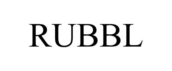 Trademark Logo RUBBL