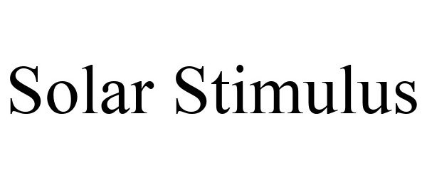 Trademark Logo SOLAR STIMULUS