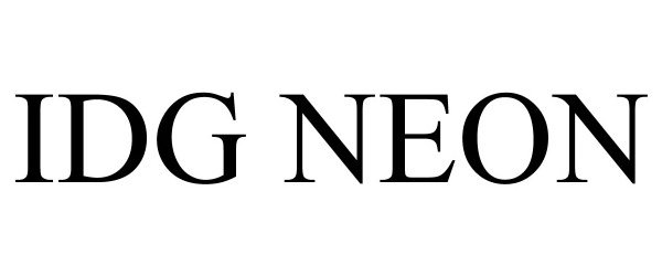 Trademark Logo IDG NEON