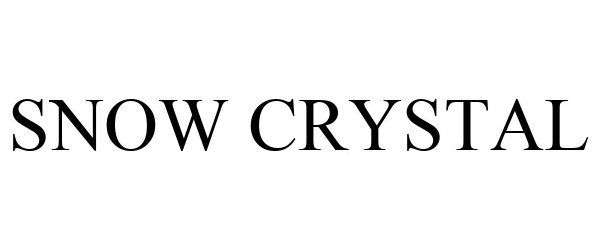 Trademark Logo SNOW CRYSTAL