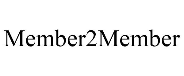 Trademark Logo MEMBER2MEMBER
