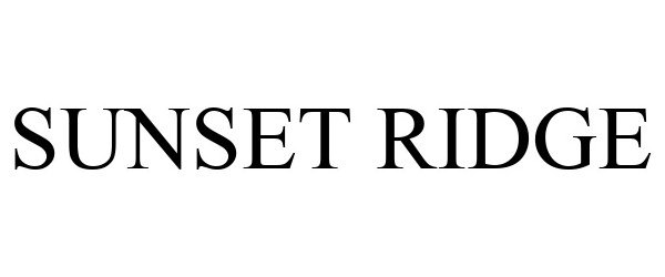 Trademark Logo SUNSET RIDGE
