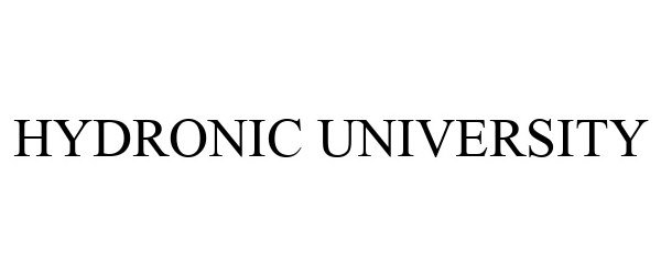  HYDRONIC UNIVERSITY