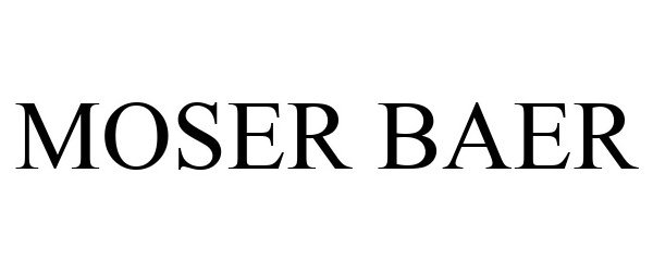 Trademark Logo MOSER BAER
