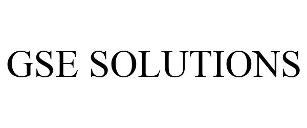 Trademark Logo GSE SOLUTIONS