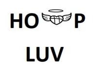  HOOP (IN THE WORD HOOP ONE OF THE O'S IS A HEART SHAPED BASKETBALL WITH WINGS) LUV. THE HEART WILL ALSO HAVE A NET CONNECTED TO IT AT THE BOTTOM PART OF THE HEART.