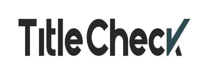 Trademark Logo TITLECHECK