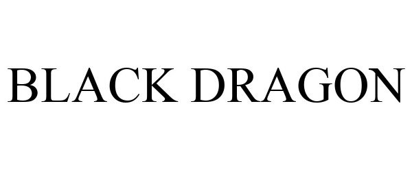 Trademark Logo BLACK DRAGON