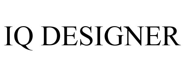 Trademark Logo IQ DESIGNER