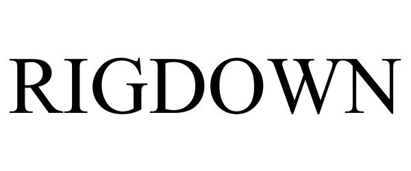 Trademark Logo RIGDOWN