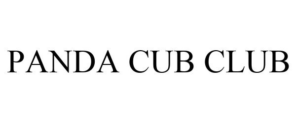 Trademark Logo PANDA CUB CLUB