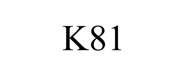 Trademark Logo K81
