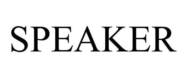 Trademark Logo SPEAKER