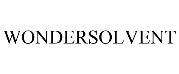 Trademark Logo WONDERSOLVENT