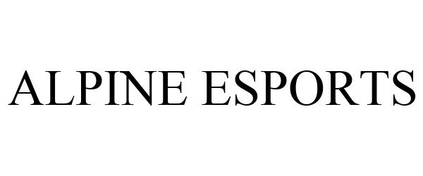 Trademark Logo ALPINE ESPORTS
