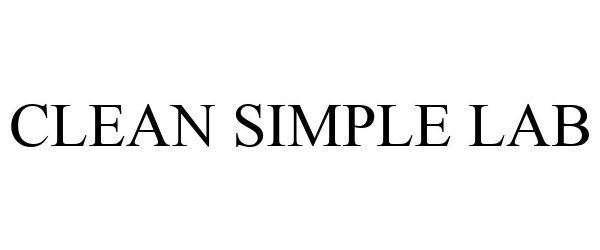 Trademark Logo CLEAN SIMPLE LAB