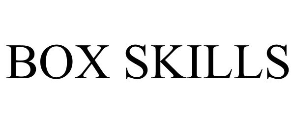 Trademark Logo BOX SKILLS