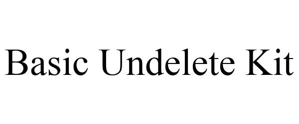 Trademark Logo BASIC UNDELETE KIT