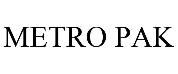 Trademark Logo METRO PAK