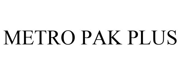 Trademark Logo METRO PAK PLUS