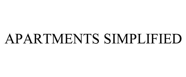 Trademark Logo APARTMENTS SIMPLIFIED