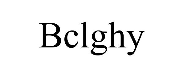 Trademark Logo BCLGHY