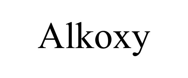 Trademark Logo ALKOXY