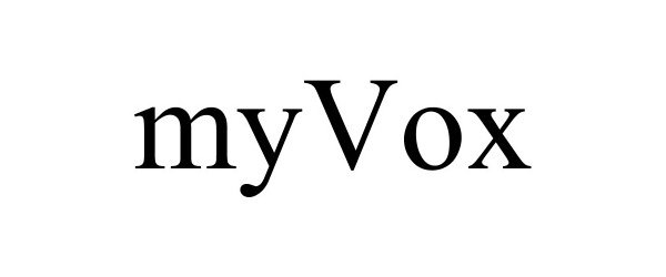 Trademark Logo MYVOX
