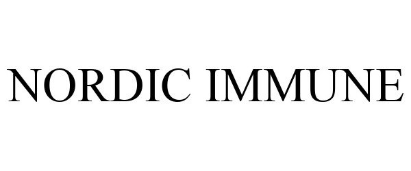 Trademark Logo NORDIC IMMUNE