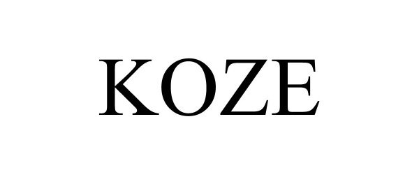 Trademark Logo KOZE