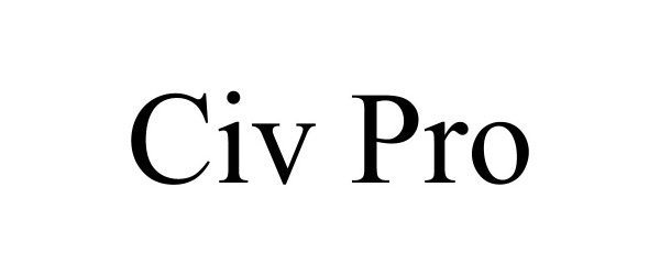 Trademark Logo CIV PRO