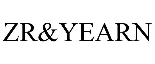 Trademark Logo ZR&YEARN