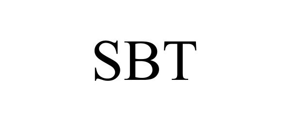 Trademark Logo SBT