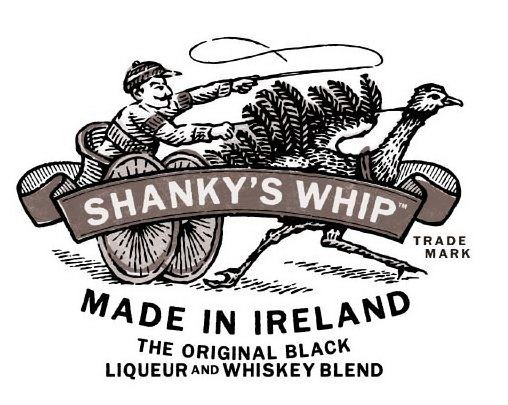 Trademark Logo SHANKY'S WHIP TRADE MARK MADE IN IRELAND THE ORIGINAL BLACK LIQUEUR AND WHISKEY BLEND