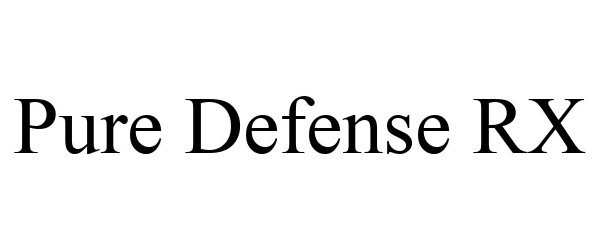 Trademark Logo PURE DEFENSE RX