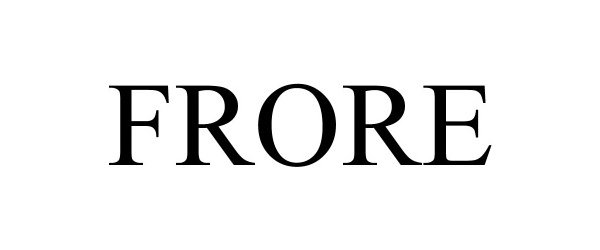 Trademark Logo FRORE