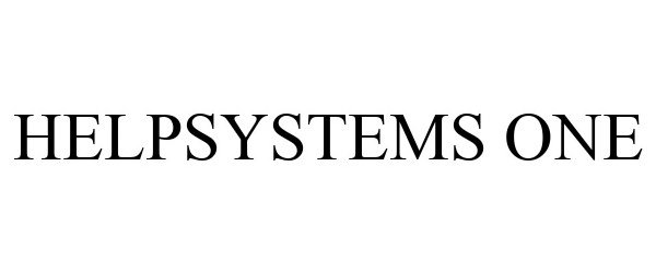  HELPSYSTEMS ONE