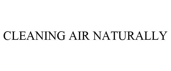  CLEANING AIR NATURALLY