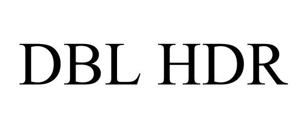 Trademark Logo DBL HDR